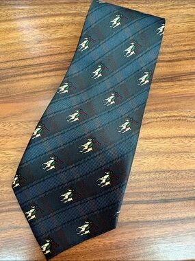Mercedes Neck Tie‎ Blue & Red Silk